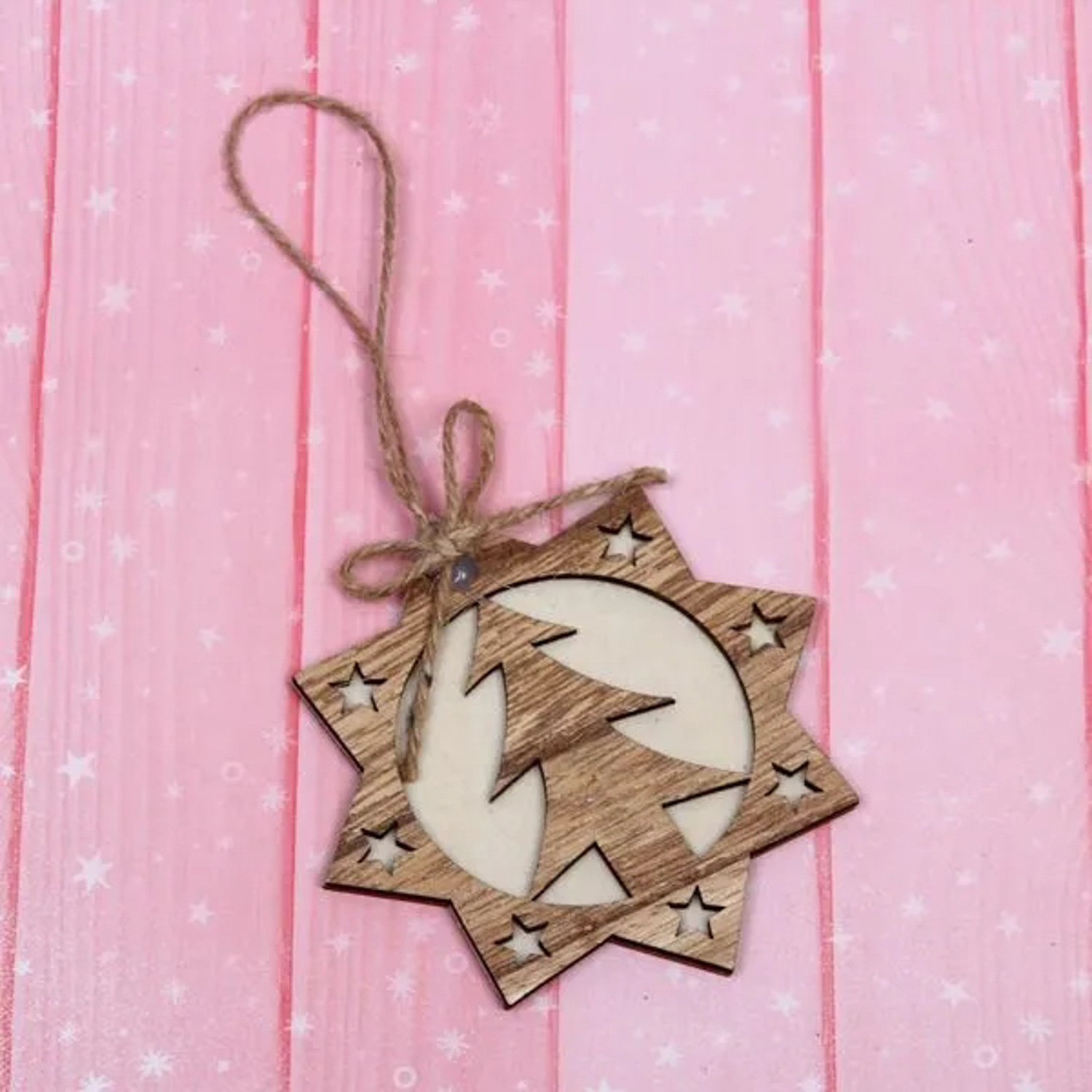 Подвеска "Снежинка - Ёлочка" 10*10 см