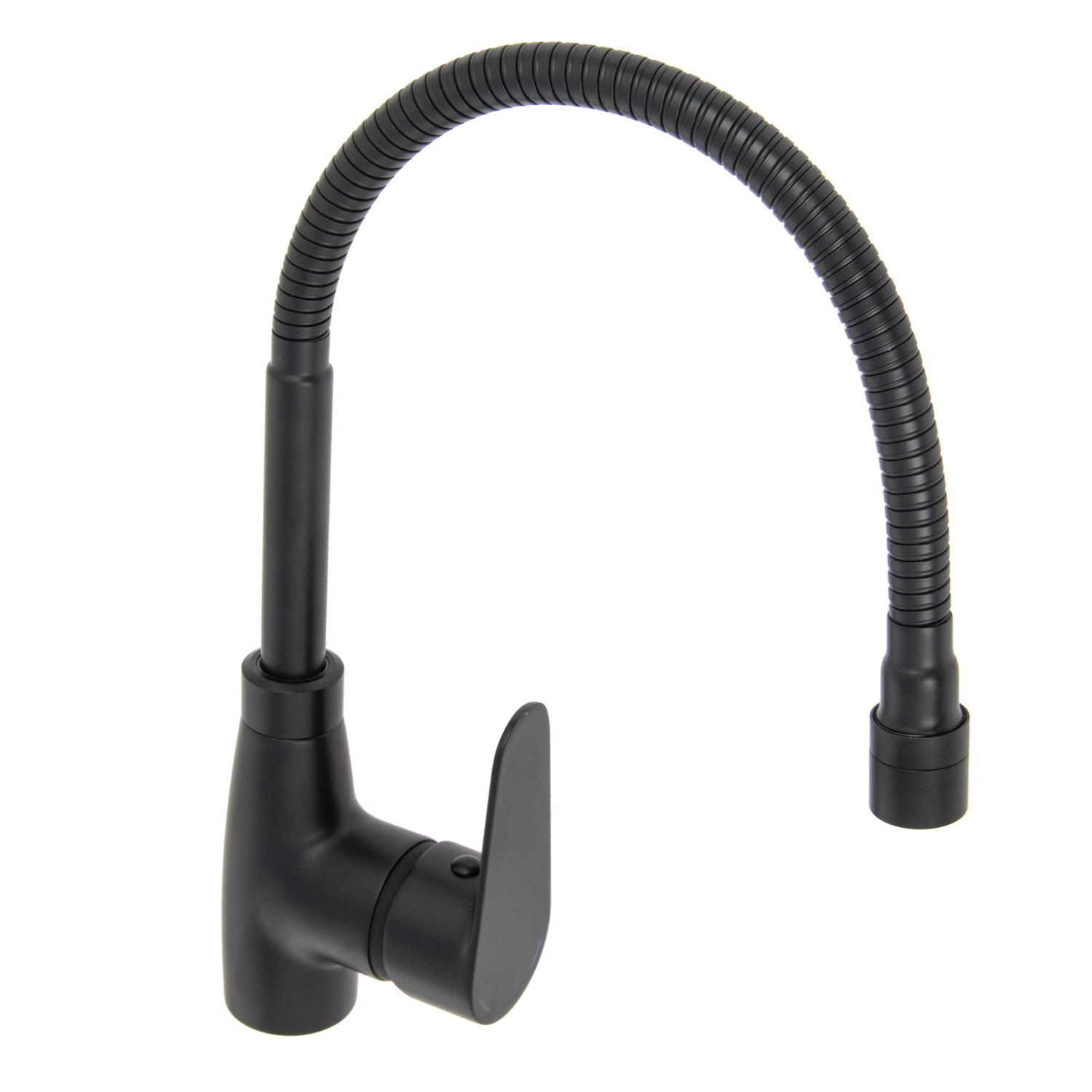 Смеситель для кухни Milardo Meal черный матовый, гибкий излив + душевая насадка M07BL2FM05 *1/10