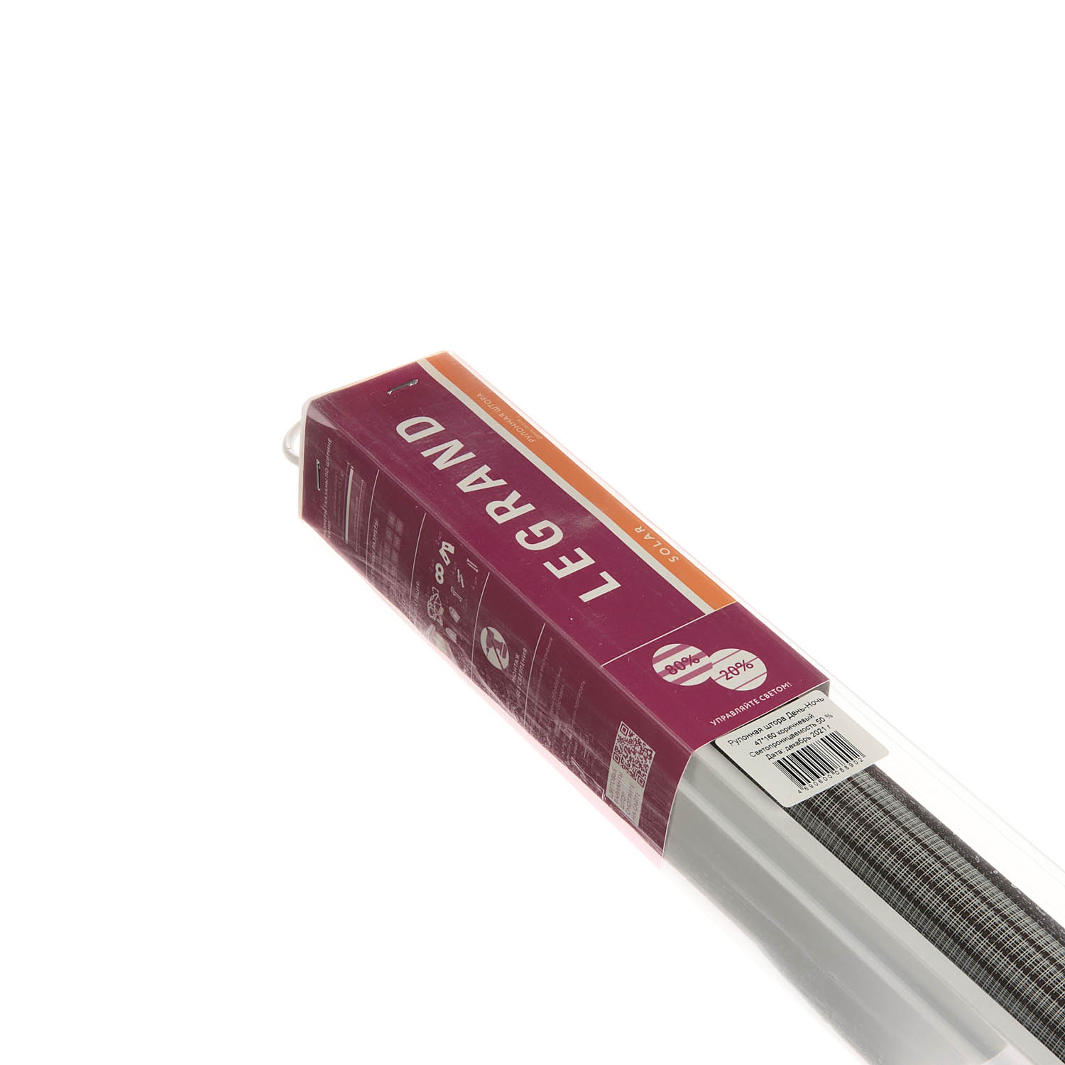 Рулонная штора Legrand День и ночь, 47х160 см, коричневый