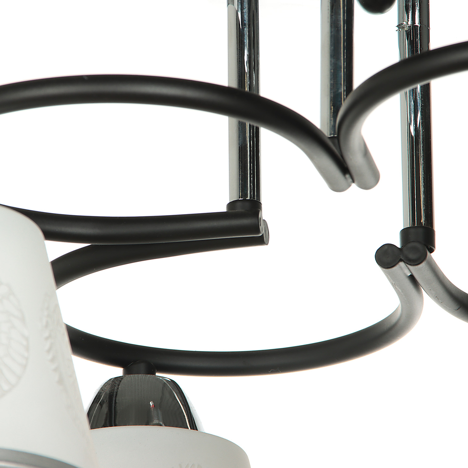 Люстра А2307/4 BK+CH 4*40Вт Е27 (h=280; d=480) S=20м2  VERNER LIGHTING *1