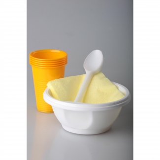 Одноразовая посуда Набор "Суповой" 5перс/20пр.: тарелки глуб.+стаканы0,2л+ложки+салф. *1/25 Одноразовая посуда Набор "Суповой" 5перс/20пр.: тарелки глуб.+стаканы0,2л+ложки+салф. *1/25