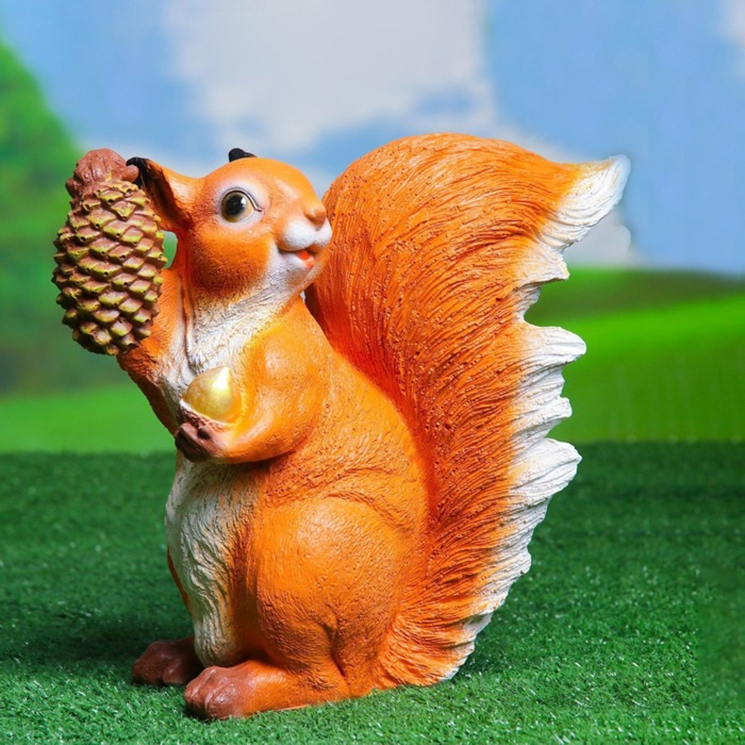 Садовая фигура "Белка с шишкой" 12*27*28 см 1090063 Садовая фигура "Белка с шишкой" 12*27*28 см 1090063