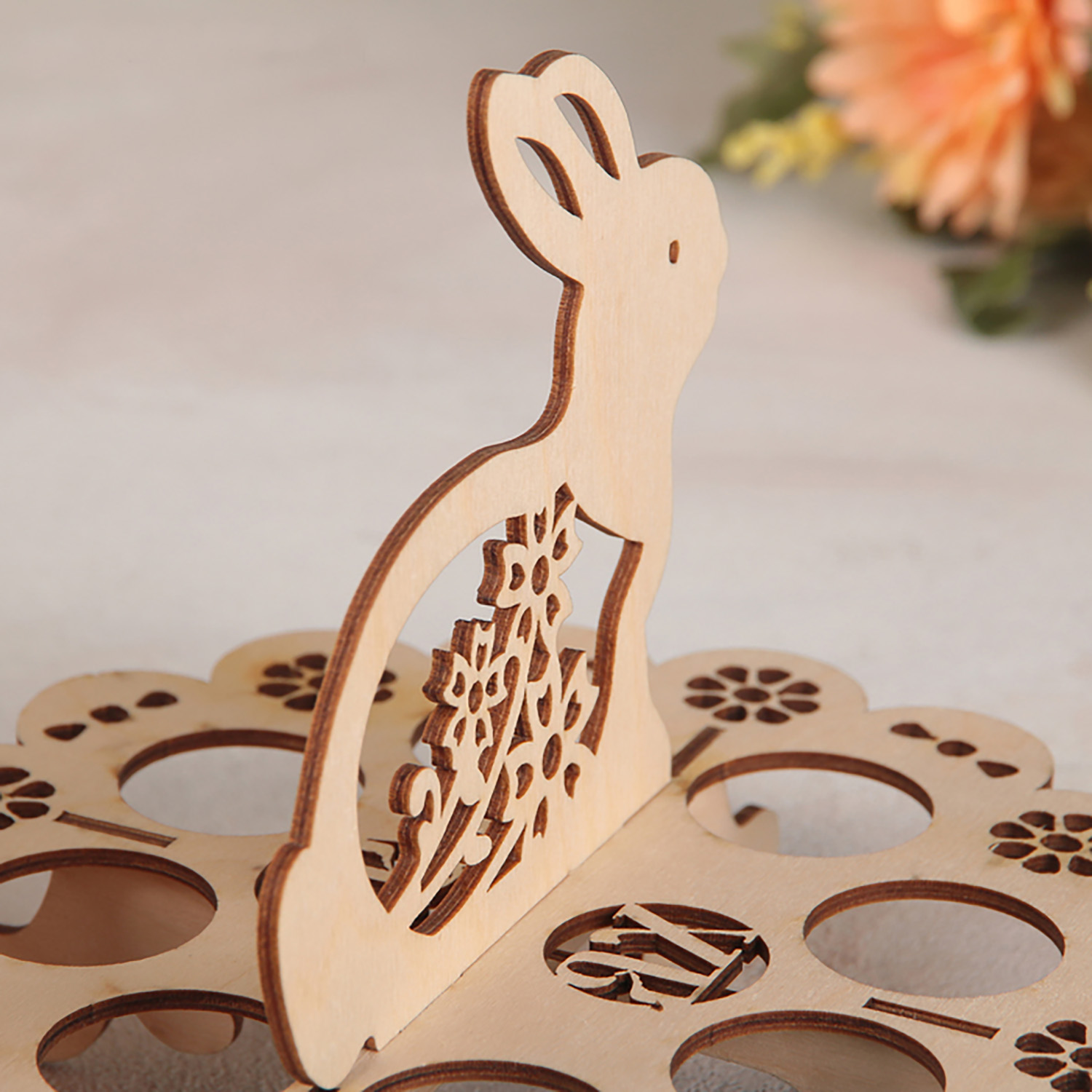 Подставка для пасхальных яиц Зайчик, 20х20х16 см   4777881