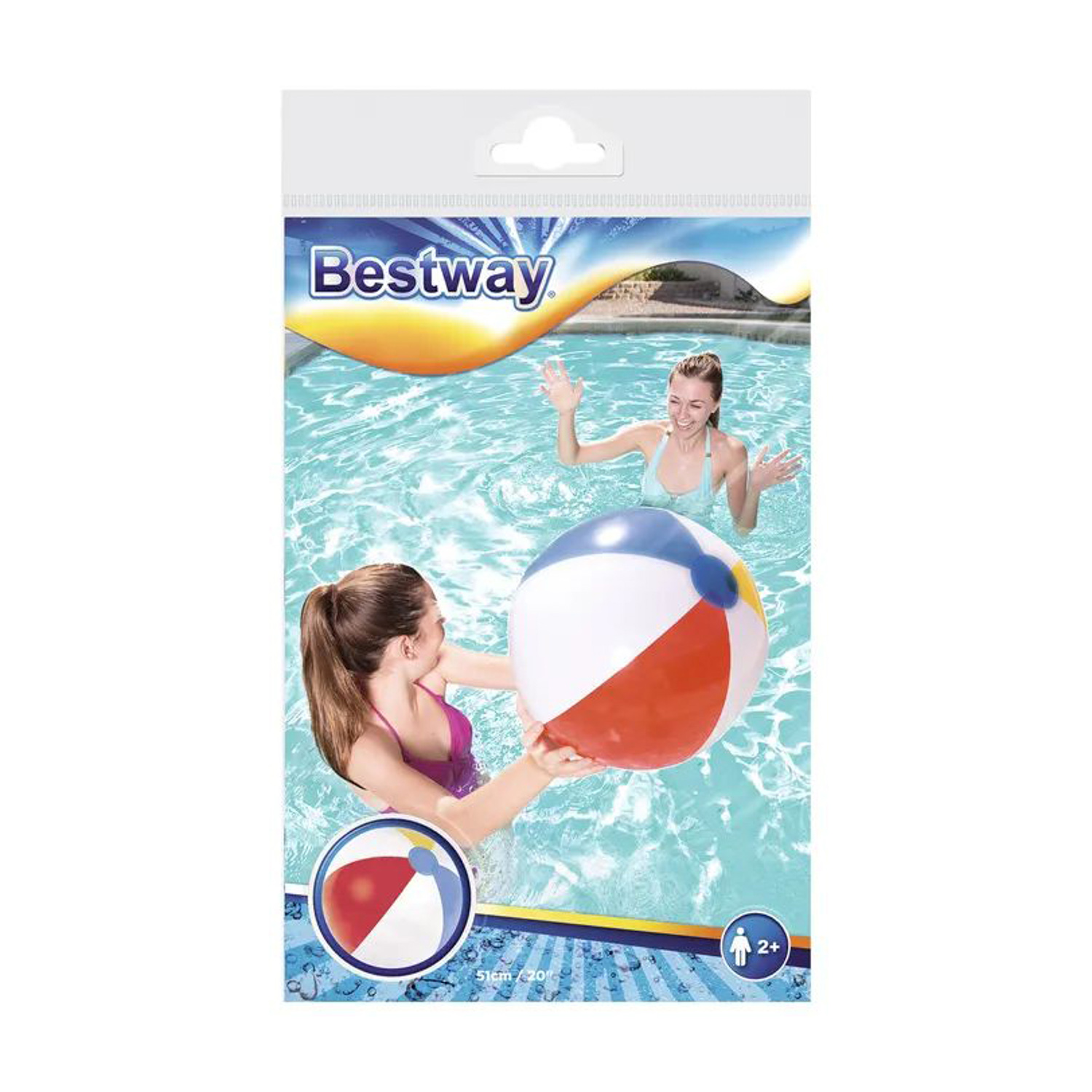 Мяч надувной пляжный BESTWAY, диаметр 51 см Мяч надувной пляжный BESTWAY, диаметр 51 см