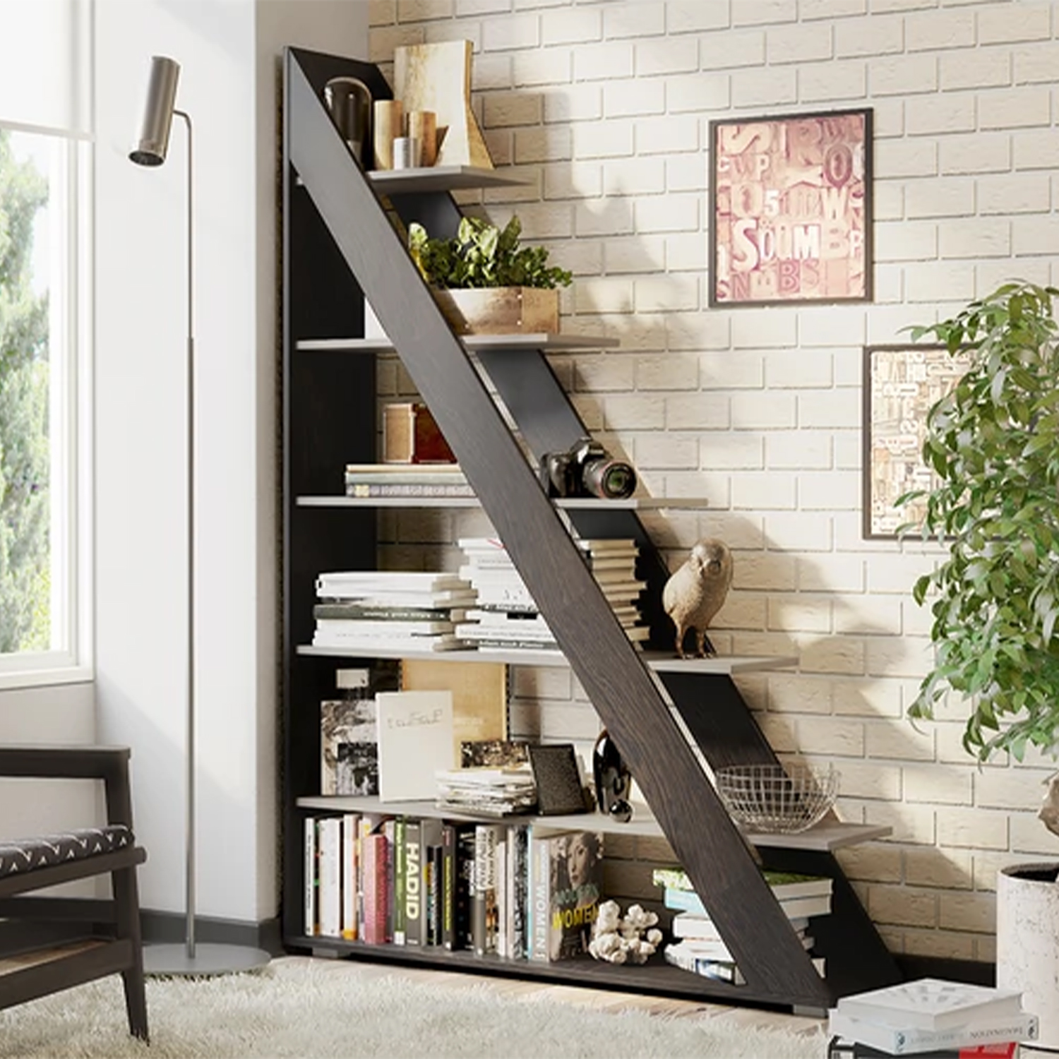 Стеллаж 1200*300*1800 тип 14 Венге Цаво/дуб белфорт *1