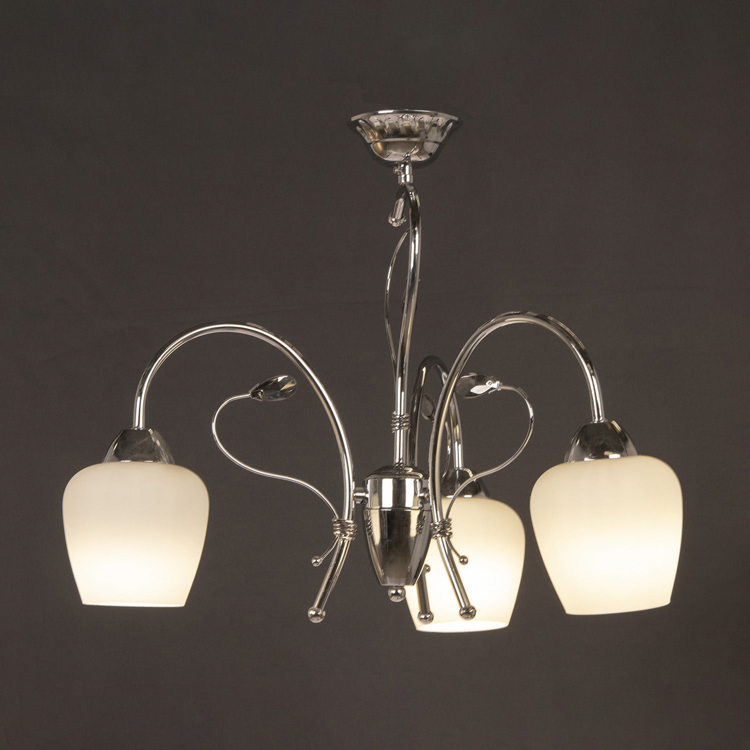 Люстра Verner Lighting N0309/3, 60 Вт, E27, 3 ламп, хром