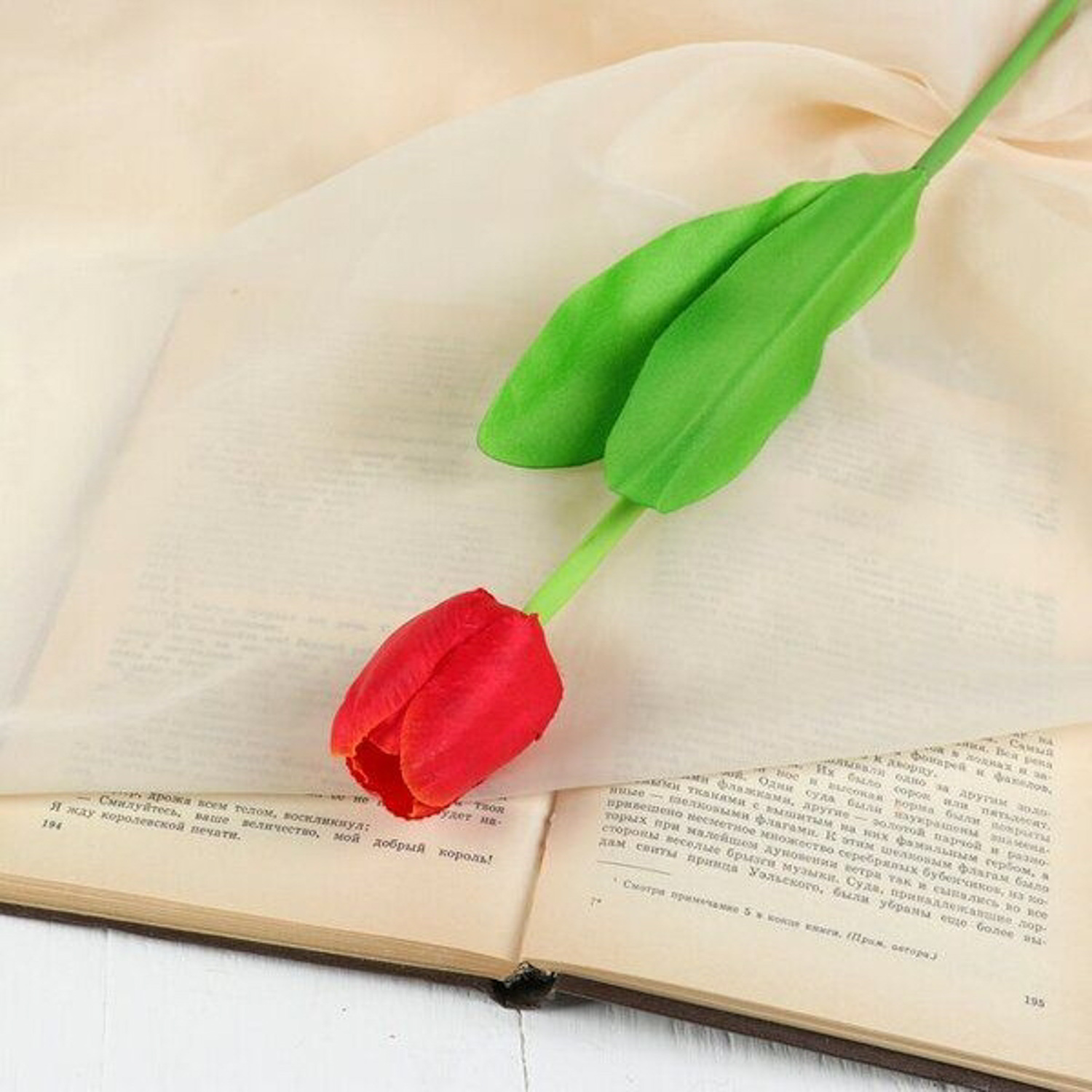 цветы искусственные тюльпан 32см МИКС d-5.h-6 470313