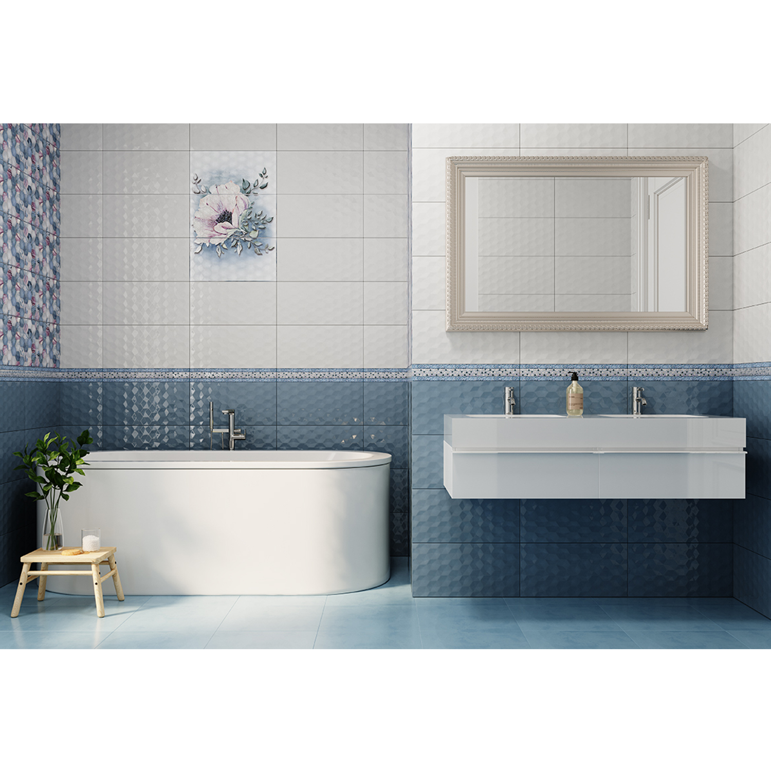 Плитка 50х25 см настенная 1.25 м² Axima Ницца, серый