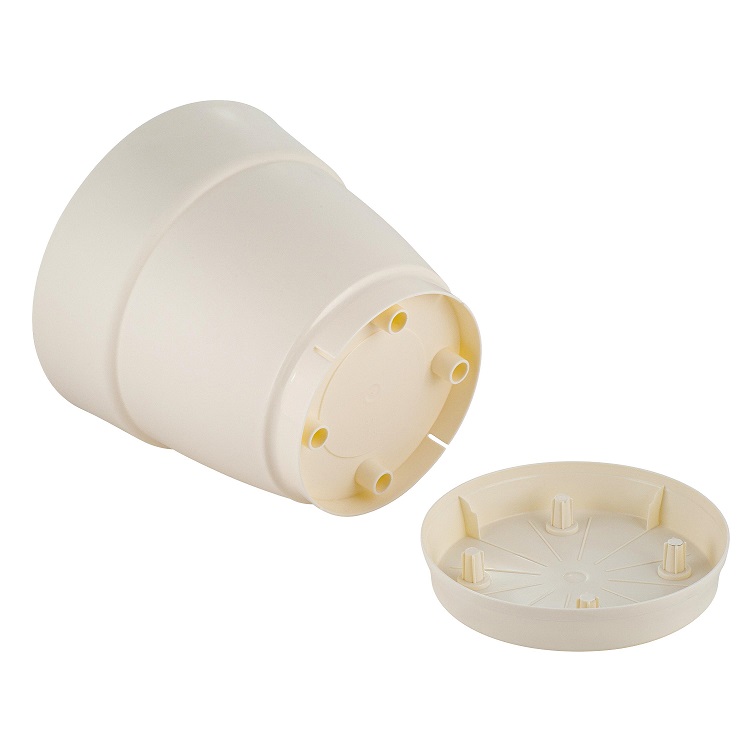 Кашпо пластм. "Villa de Fiori"  2л d верха 170мм h155мм с поддоном Белосн. жасмин IG660110048*1/15