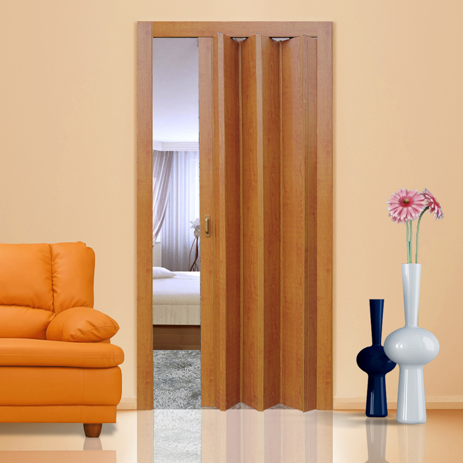 Дверь раздвижная 2050х840 мм РСП, пластик, груша карат