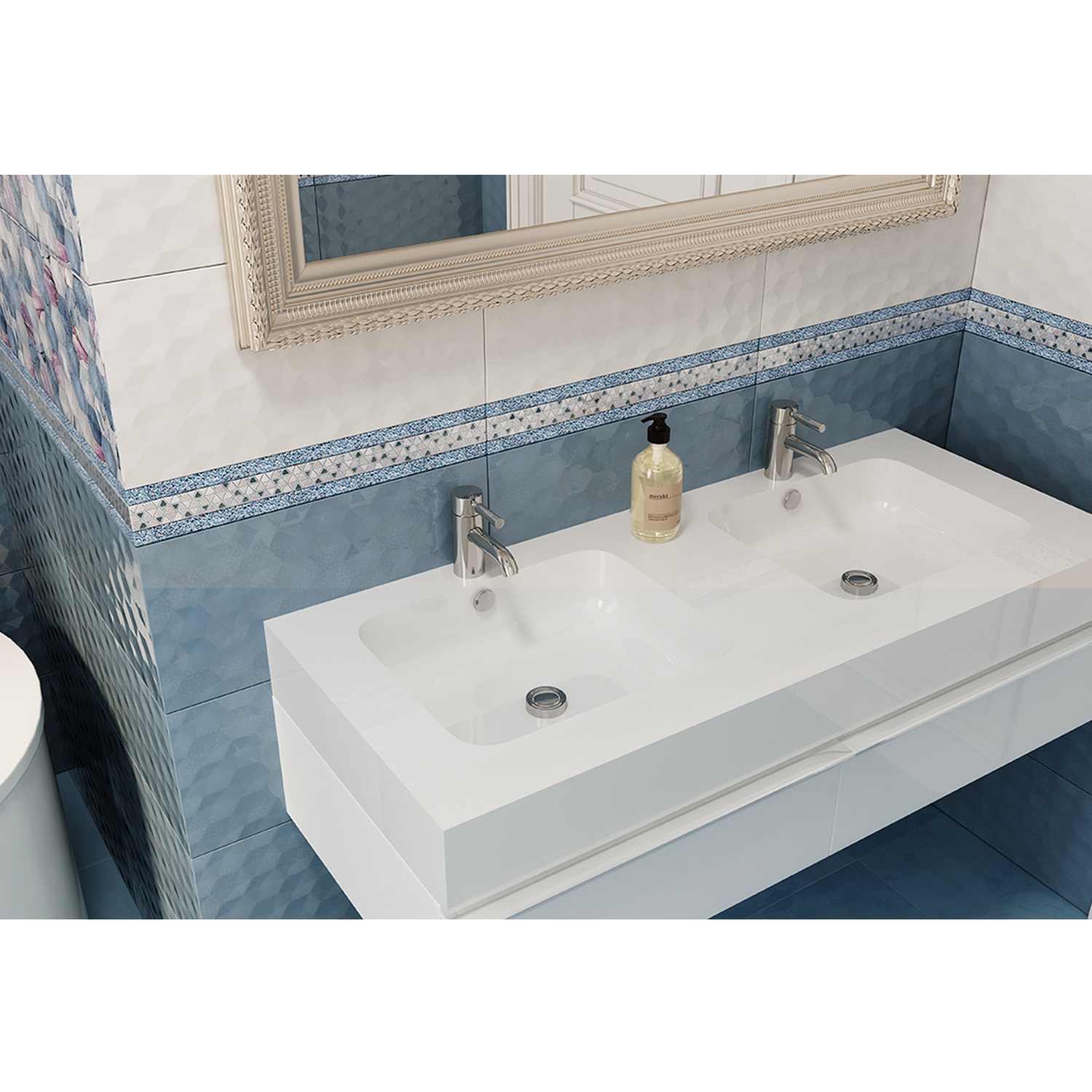 Плитка 50х25 см настенная 1.25 м² Axima Ницца, светло-серый