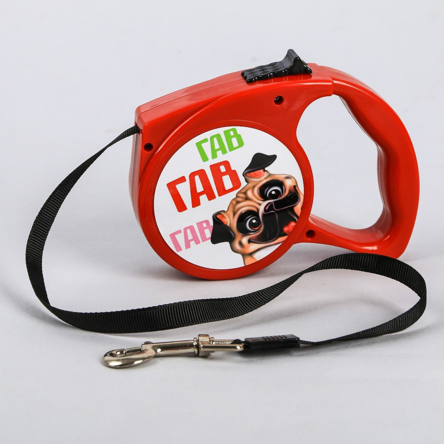 Рулетка "Гав гав", 3 м, вес животного до 12 кг, красная 4077212 Рулетка "Гав гав", 3 м, вес животного до 12 кг, красная 4077212