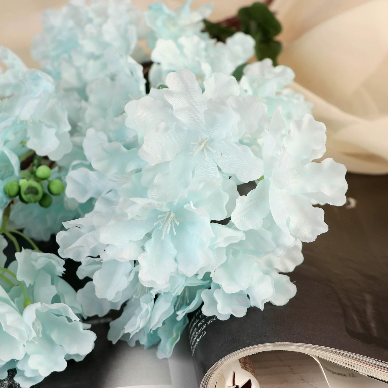 Цветы искусственные "Фиалка на ветке" 5х80 см, голубой 3562526 Цветы искусственные "Фиалка на ветке" 5х80 см, голубой 3562526