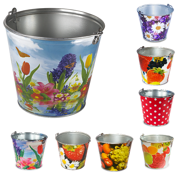 Ведро металл. оцинкованное 12л с ДЕКОРОМ  (Лысьва) *1/10