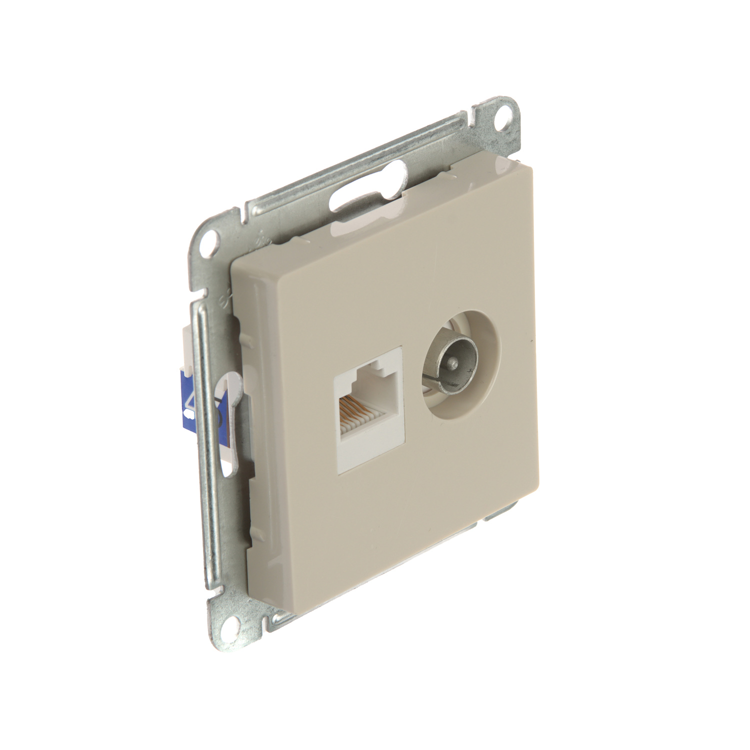 Механизм розетки 2-м ATLAS DESIGN комп. RJ45 кат.5E+TV беж. SchE ATN000289