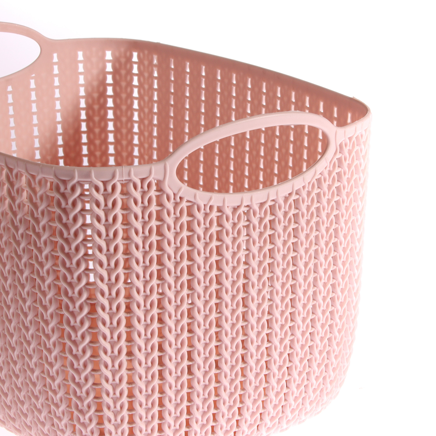 Корзина для хранения пластм. "Вязание" 290х170х190мм 7,0л чайная роза М2381 ("М-Пластика") *1/9