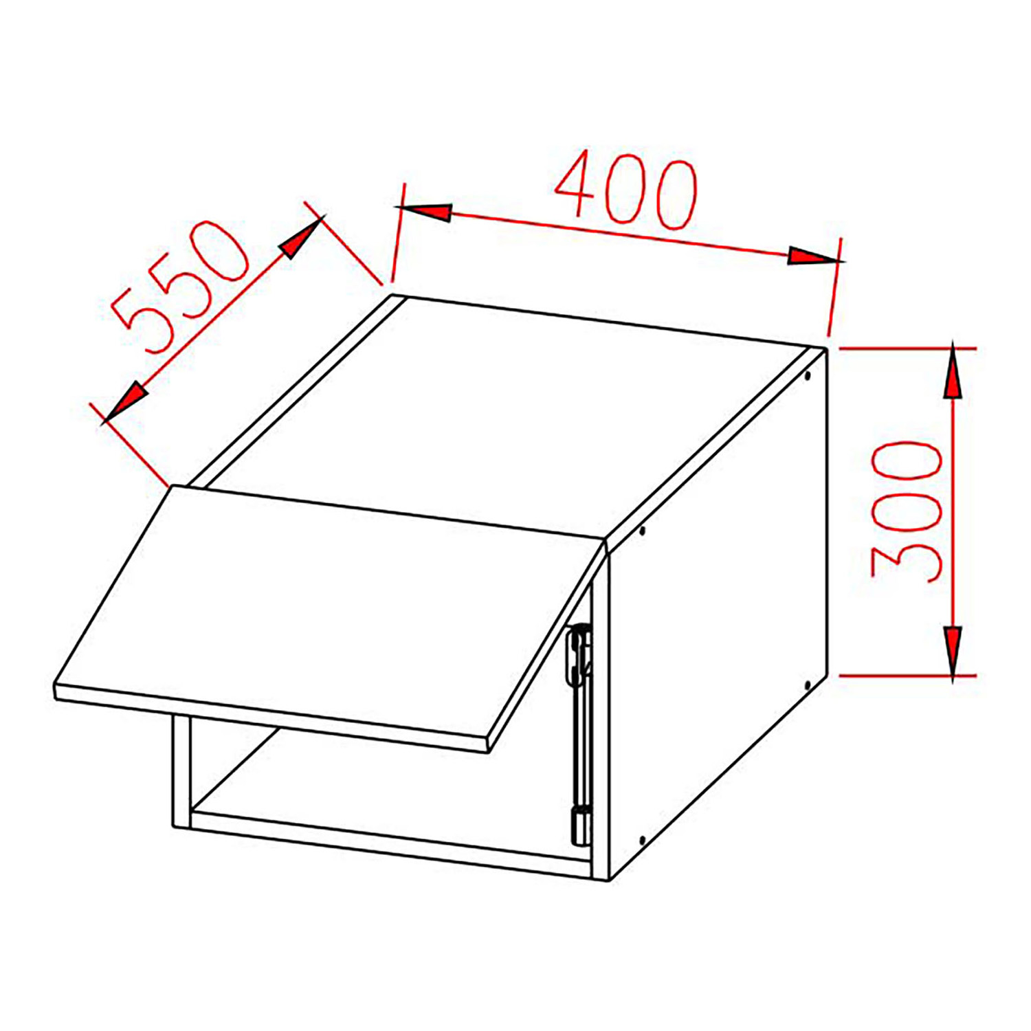 Шкаф навесной 400х300х550 мм BROZEX-WOOD Melissa, 3 ярус, белый / светло-бежевый