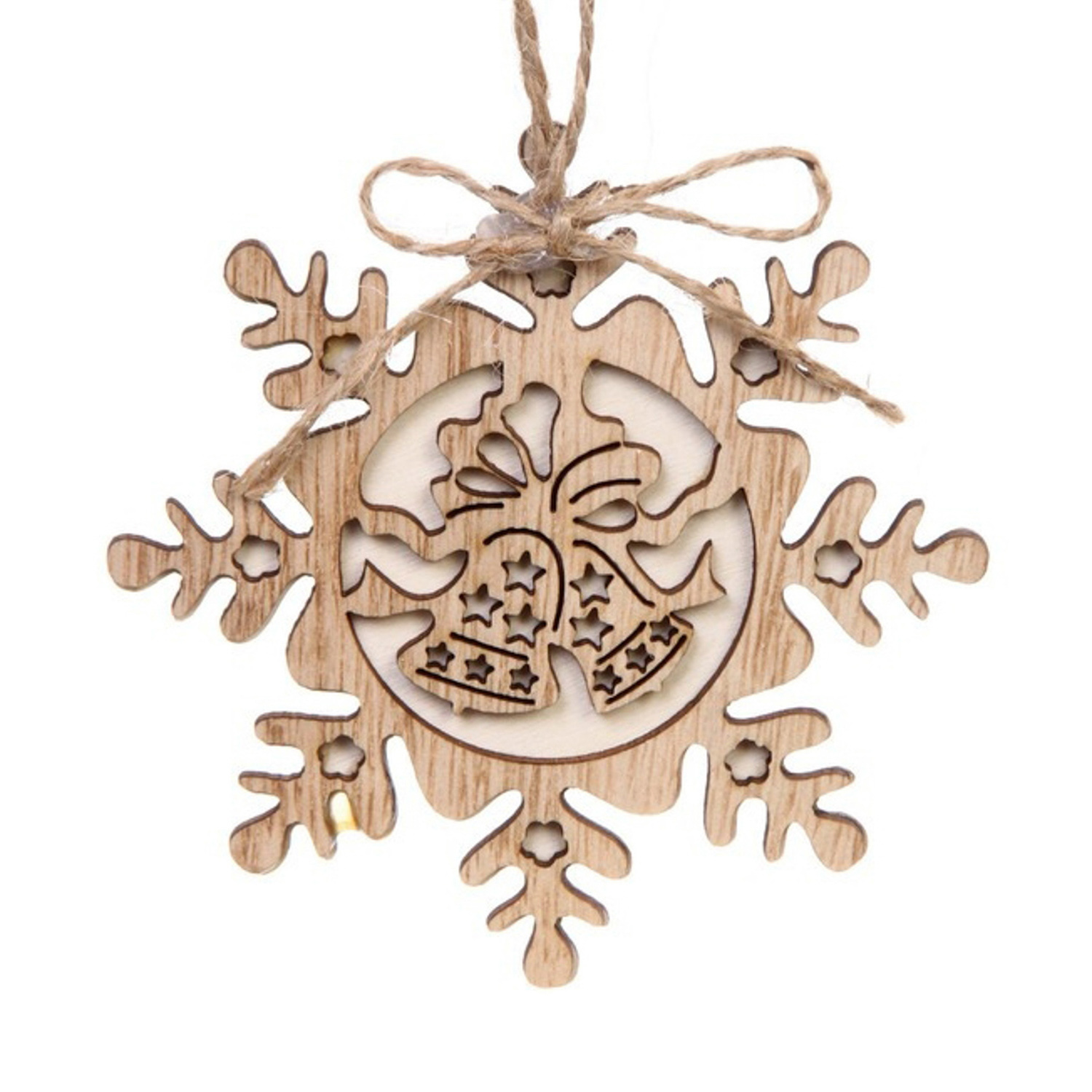 Подвеска "Снежинка - Колокольчики" 10*11 см