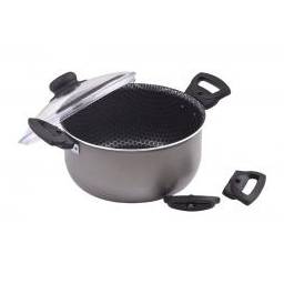 Кастрюля алюм.а/приг. Scovo "Diskovery" 4,5л d24см Cъем.руч., Cтекл.кр. СД-008 *1/4