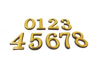 Номер квартирный пластмассовый золото №7 *10/150