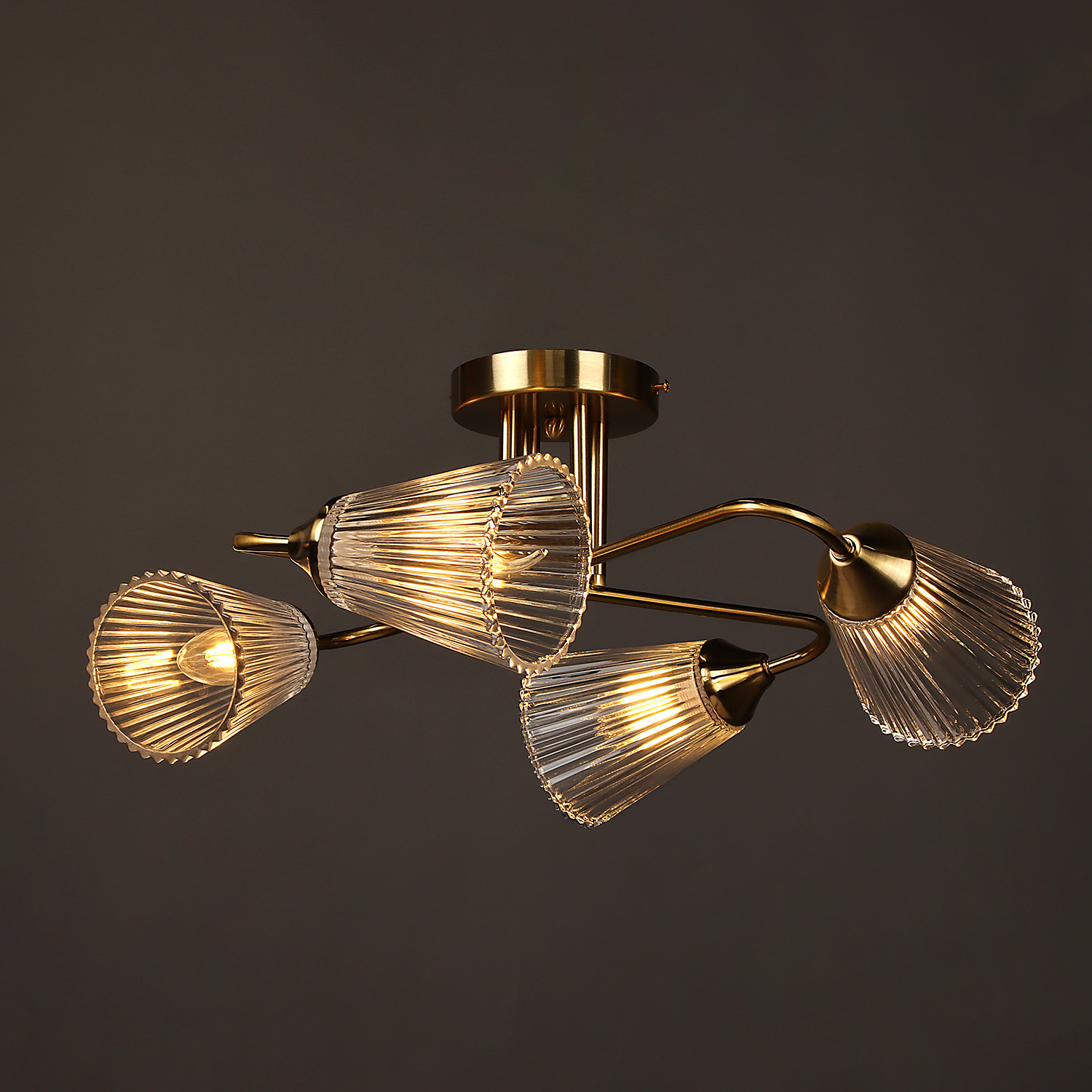 Люстра N6589/4 COP 4*40W E14 220V (d-550; h-225)  VERNER LIGHTING *1