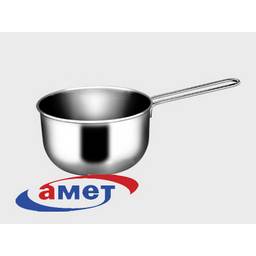 Ковш нерж. "АМЕТ" "Классика" 2,0л d16см, выс.11,3см, d дна 13см б/крыш.,прутк.ручка,1с641 (Аша)*1/12