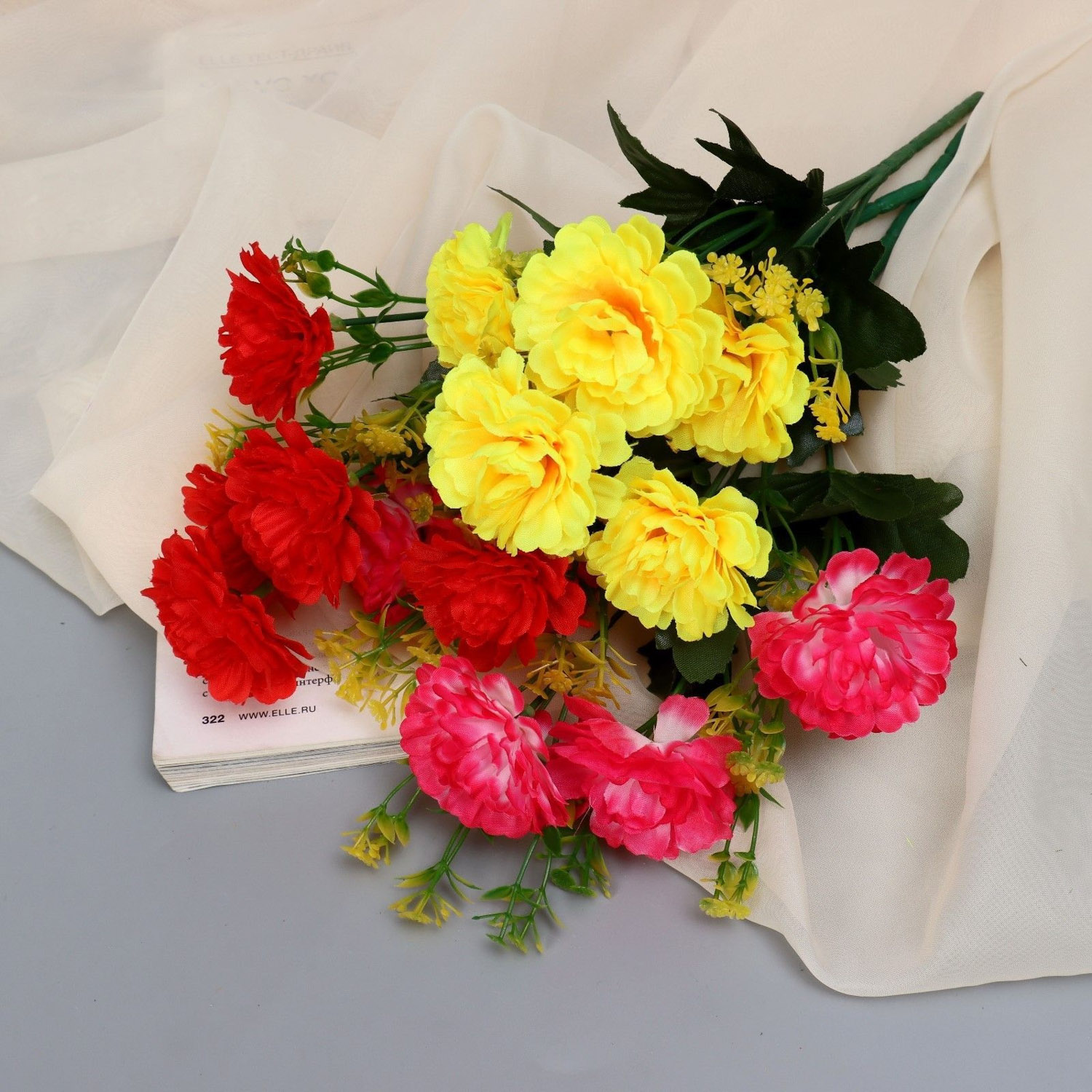 Букет "Гравилат яркоцвет" 6х26 см, микс   9222781