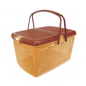 Корзина для пикника пластм. 450х300х240 Св-Коричневый М1539 (ЗПИ "Альтернатива") *1/6