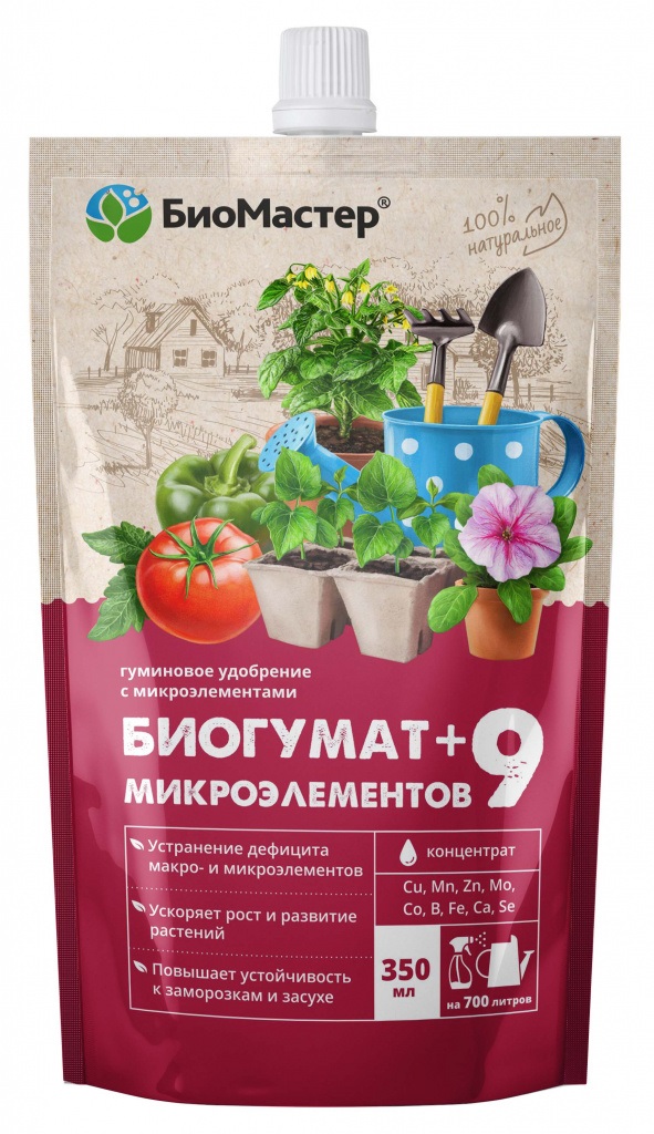 Биогумат микроэлементов +9 БиоМастер, 350 мл Биогумат микроэлементов +9 БиоМастер, 350 мл
