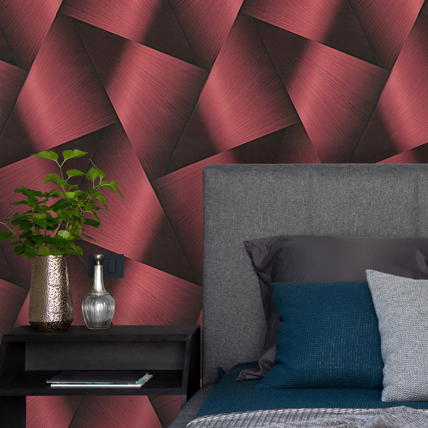 Обои  флиз ED Euro Decor Halo (красн.) 7342-06 *6