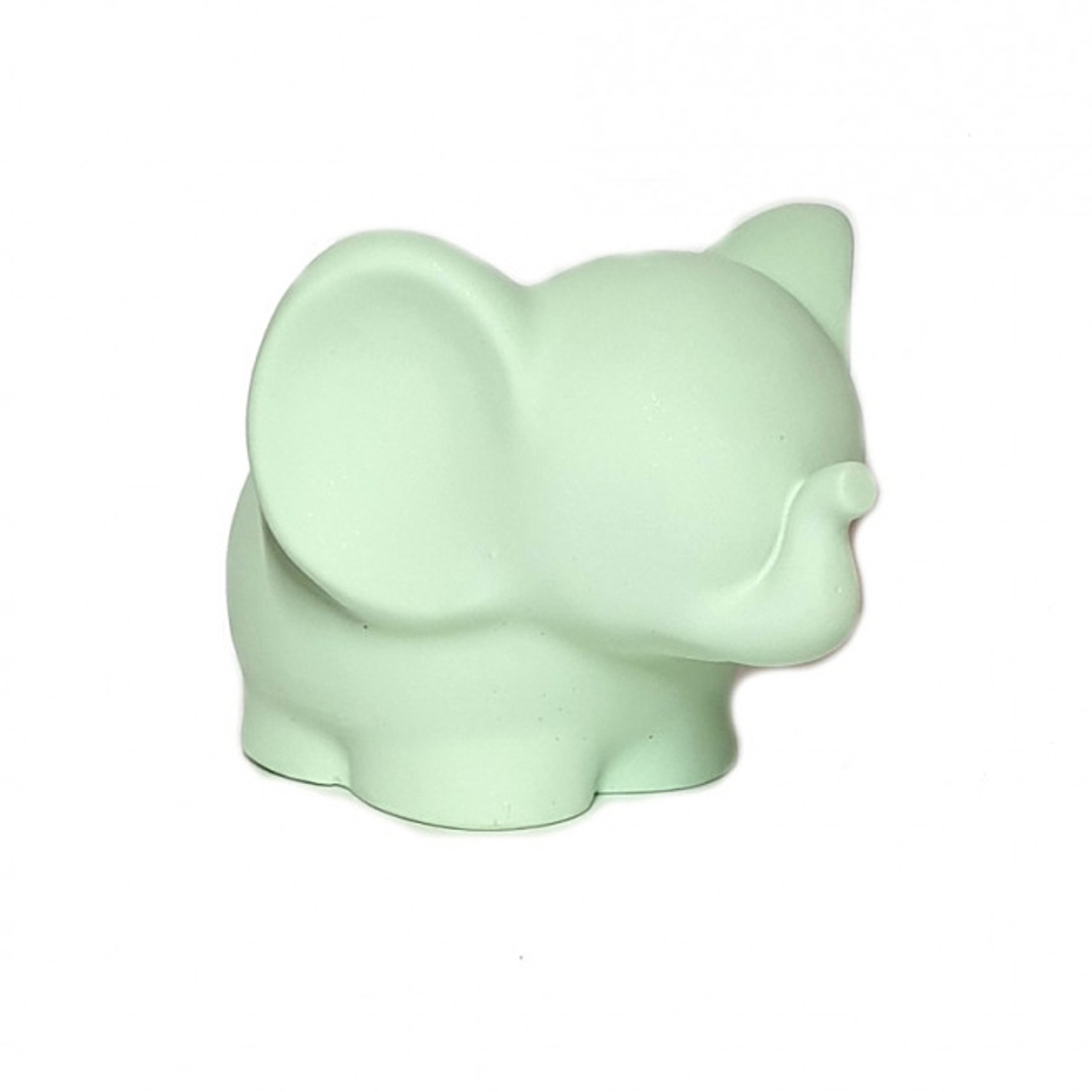 Кашпо гипсовое "Слоник" 0,075л 90х12мм h80мм нежно-Зеленый металлик ("VipSet") *5