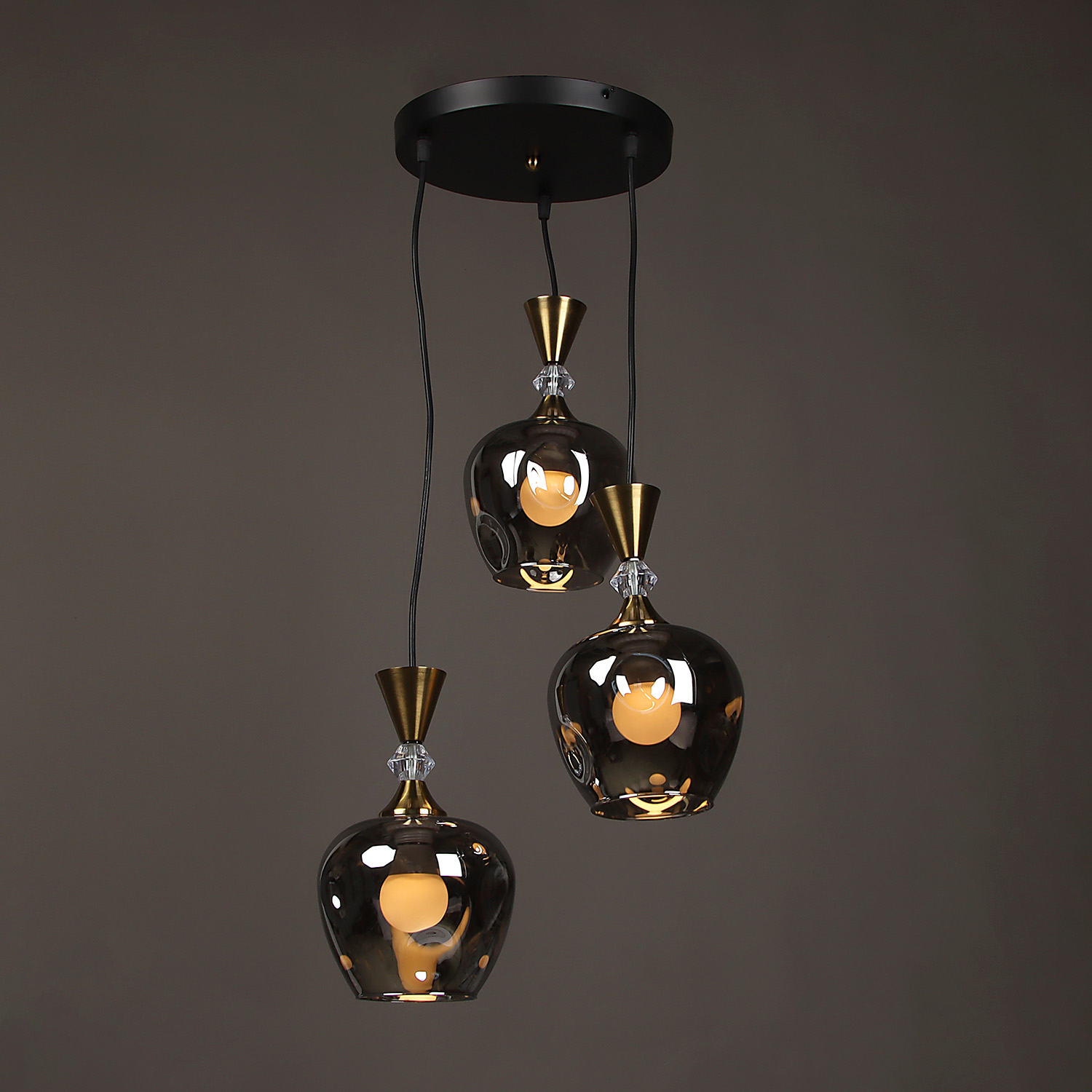 Светильник подвесной N6560/3Н ВК+СОР 3*40W E27 220V (d-365; h-800) S=12м2 VERNER LIGHTING *1