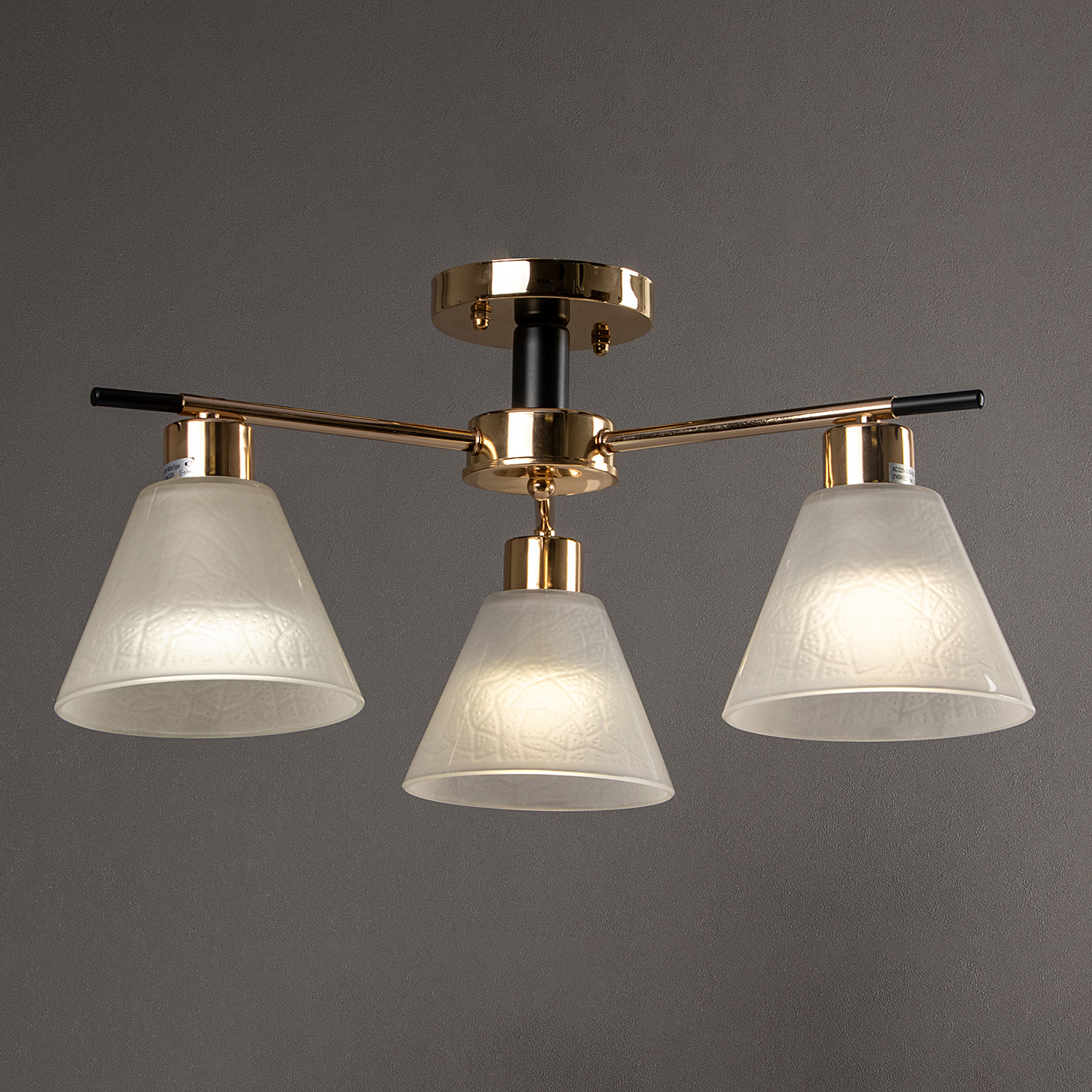 Люстра 09112-3.3-03 FG+BK 40Вт S=18м2    *2