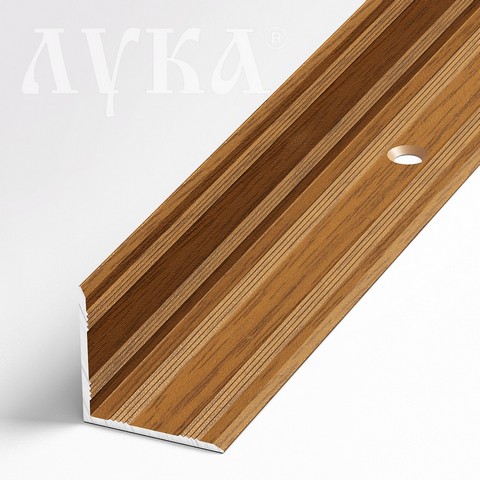 Порог-угол внутренний 20х20х1800 мм Лука ПУ 05-1, орех
