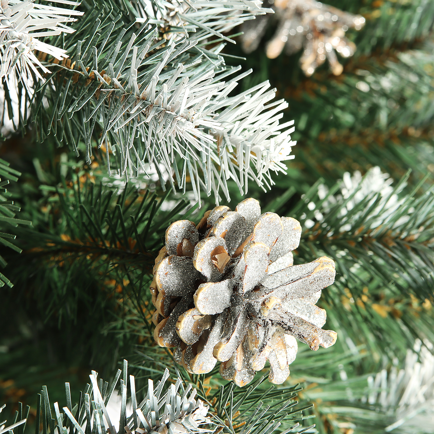 Елка искусственная Елки от Мишки «Элитная», 220 см, ПВХ, зеленый с инеем