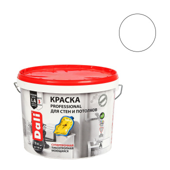 Краска акриловая для стен и потолков 9 л ДАЛИ PROFESSIONAL моющаяся матовая База А *1/44