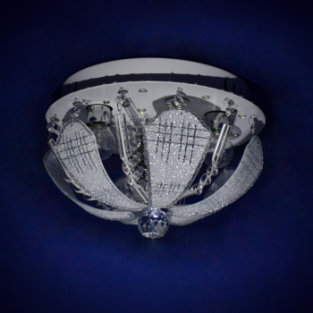 Люстра Verner Lighting Y0817/3+3, 3х3 Вт, 3х40 Вт, Е14, хром/белый