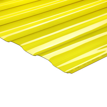 Поликарбонат 0.8 мм профилированный С-8-У стандарт, 1.05х2 м, желтый