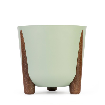 Кашпо пластм. "Жардин" 21л d верха 350мм h330мм с съем дрен.решеткой Оливковый М9144 *1/2