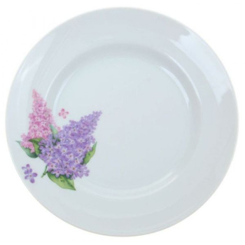 Тарелка фарфор. мелкая d17см с рис."Сирень", ф."Идиллия" 4С0332Ф34 ("Добрушский фарфор") *20