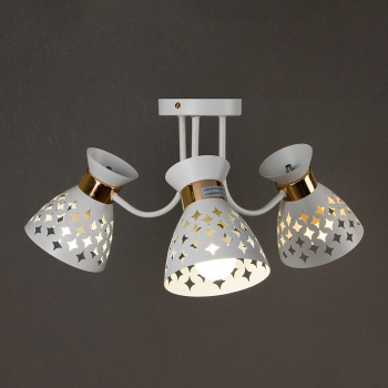 Люстра 01579-3.3-03 WH+FGD Е27 60Вт S=18м2 *1/6