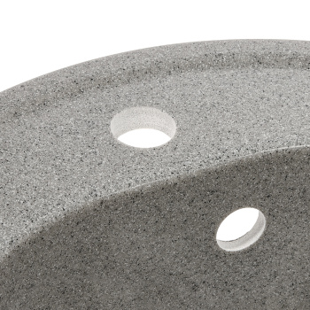 Мойка из искусственного камня круглая серая глянцевая AG7C3 500х180 AGATA *1