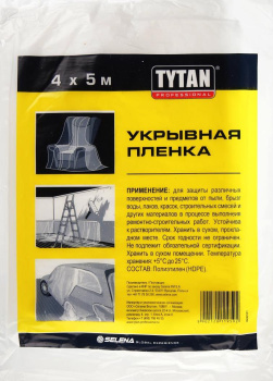 Пленка защитная д/ремонта 4м х12,5м "Tytan Professional" 19608 *1/30 Пленка защитная д/ремонта 4м х12,5м "Tytan Professional" 19608 *1/30