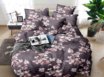 Постельное белье евро бамбук Орхидея 4115, наволочки 70*70 - 2шт *1