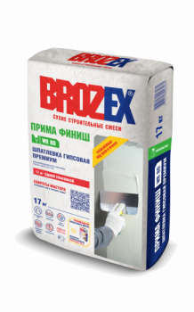 Шпаклевка гипсовая BROZEX Прима Финиш WR 80, 17 кг