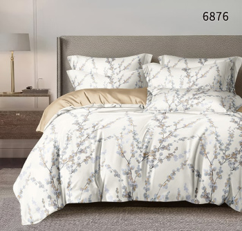 Постельное белье 1,5сп бязь Орхидея 6876, наволочки 70*70 - 2шт *1