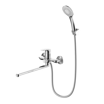 Смеситель для ванны Milardo Rora RORSB00M10, длинный излив, однорычажный, с лейкой