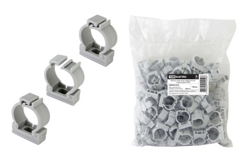 Крепеж-клипса d16мм (для трубы пвх гофро с зонд) с фиксатором упак.100шт TDM  SQ0405-0101 *1/10