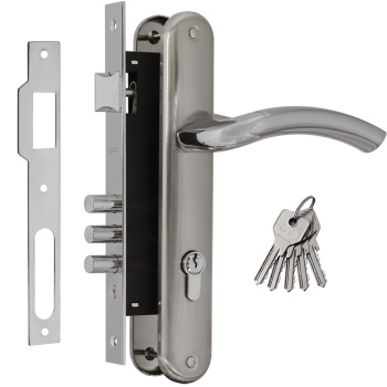 Замок врезной 85мм никель матовый N23 Нора-М *1/10