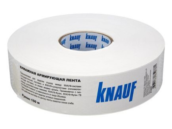 Лента армирующая бумажная 52 мм х 50 м KNAUF Лента армирующая бумажная 52 мм х 50 м KNAUF